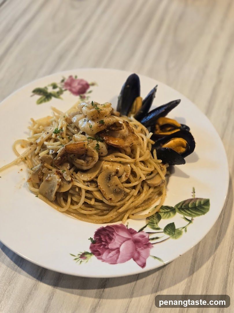 Pasta Dish on Floral Plate