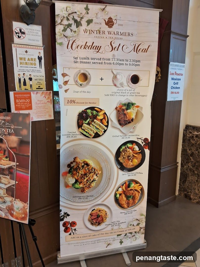 Winter Warmers Coffee & Tea House Menu Board