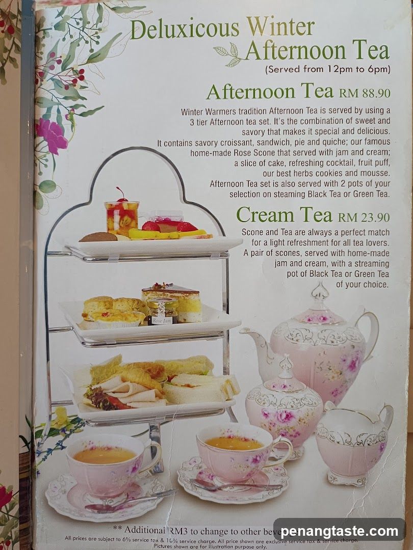 Deluxious Winter Afternoon Tea Menu
