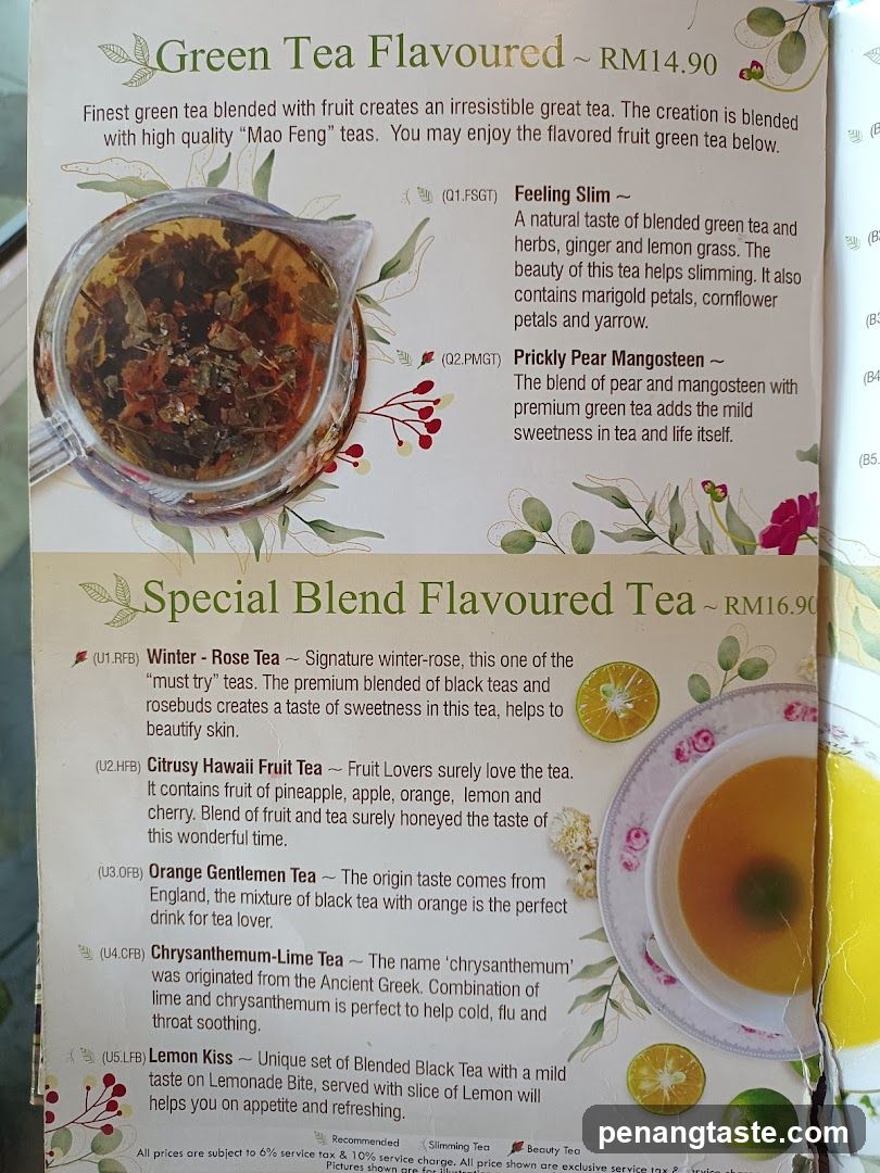 Tea Menu