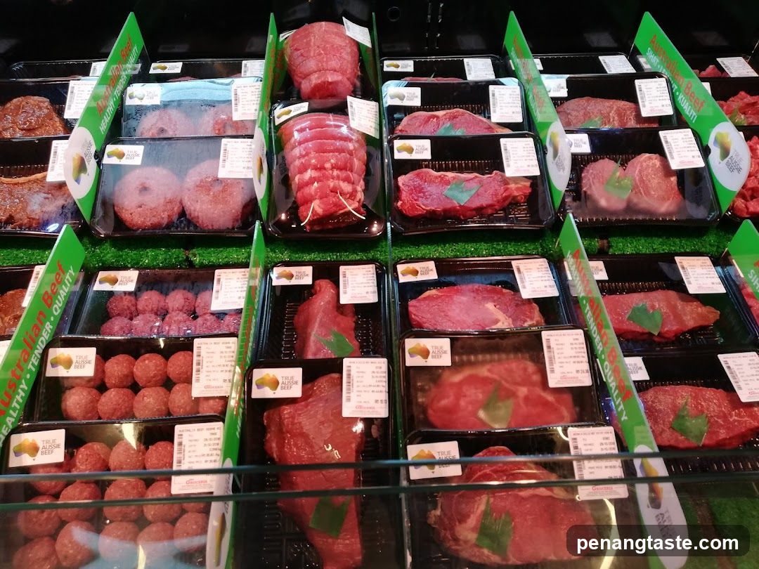 Meat Display in Retail Store