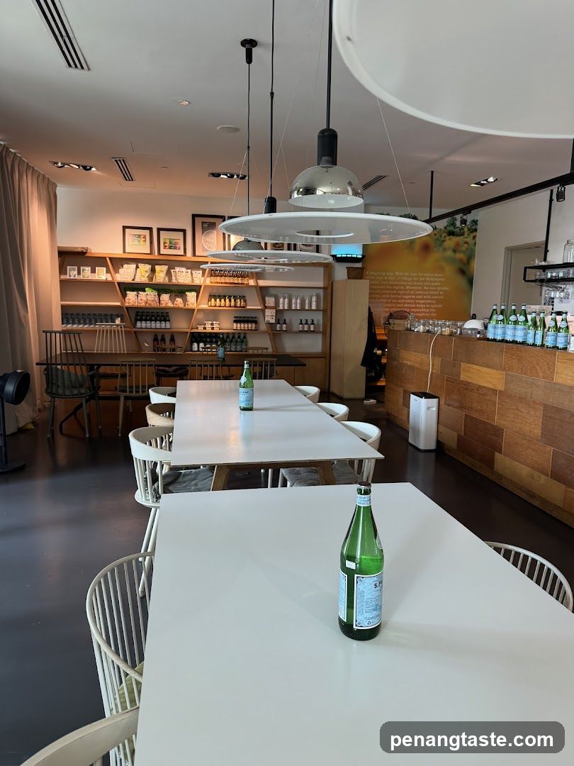 Interior of a modern café or retail space