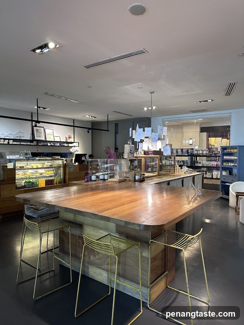 Interior of a café or retail space
