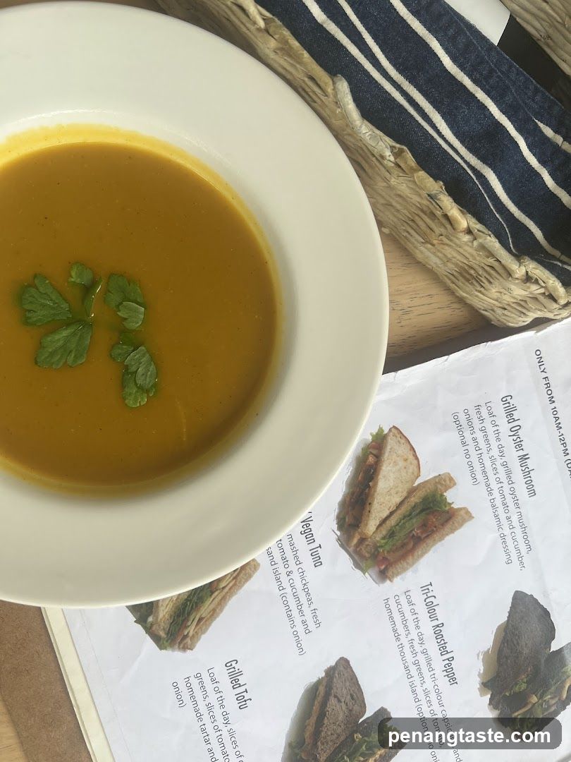Table Setting with Soup and Menu