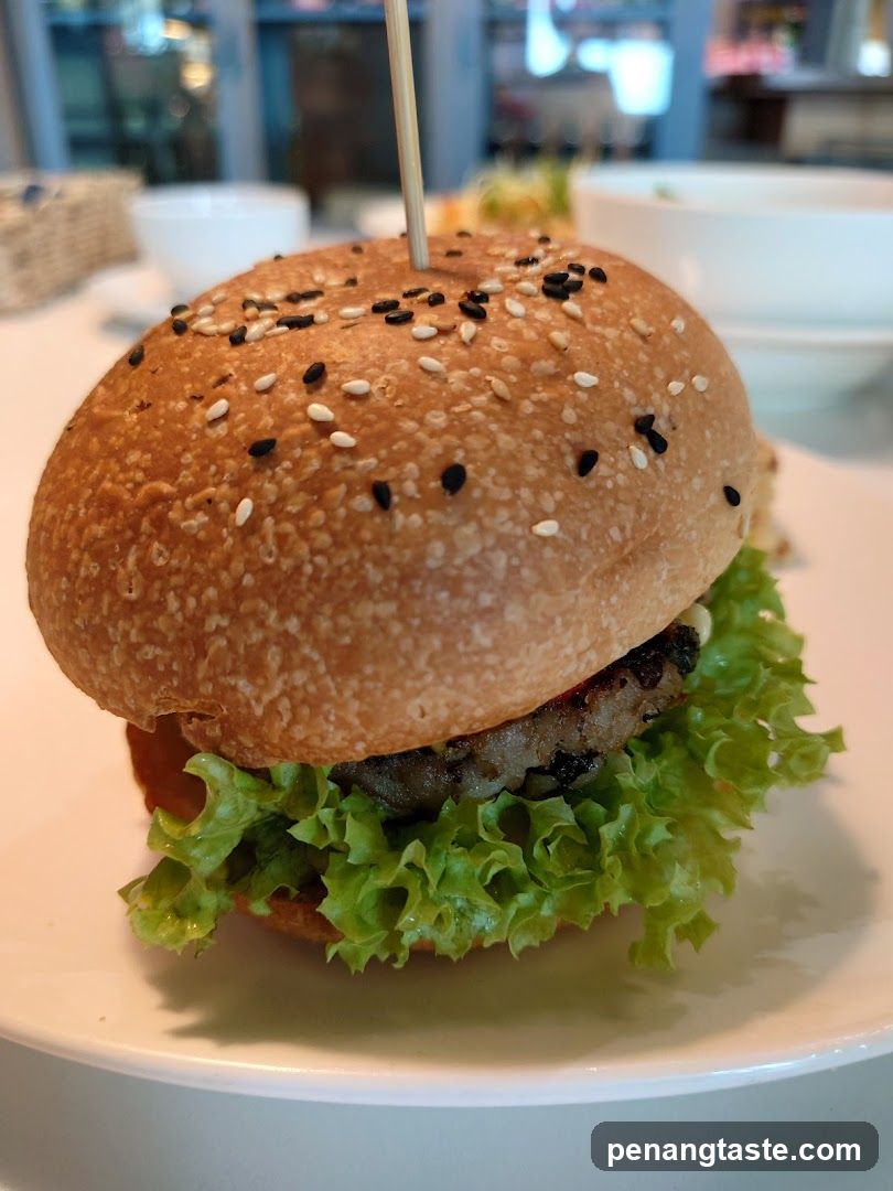 Burger on Plate