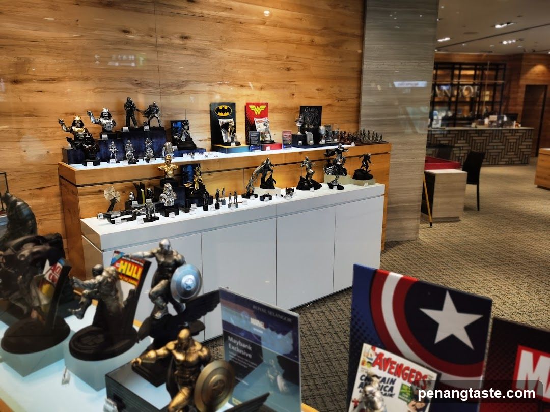 Interior Display of Comic Book Merchandise
