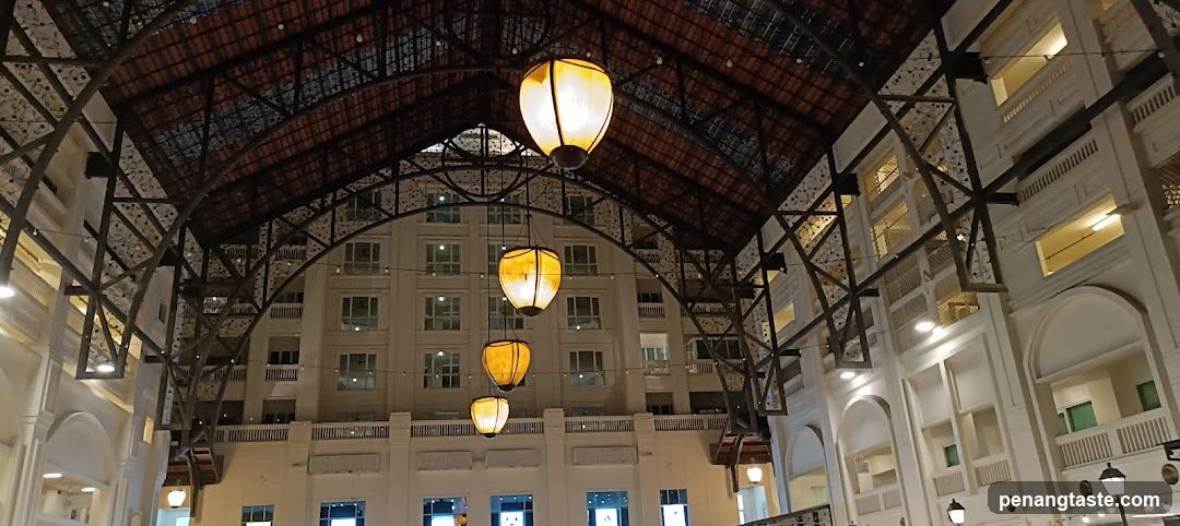 Interior of a large building with arched ceiling