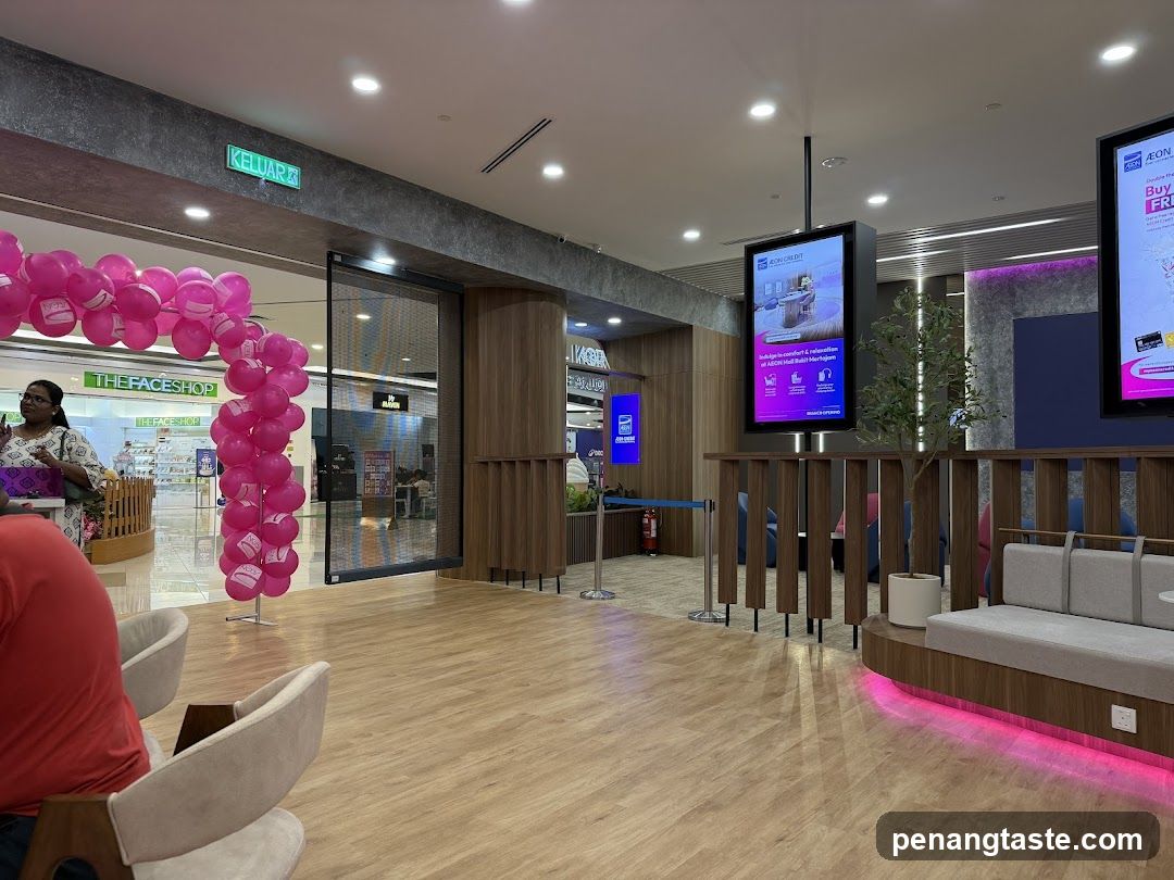 Interior of a shopping mall lobby