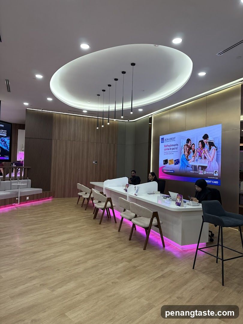 Interior of a modern service center
