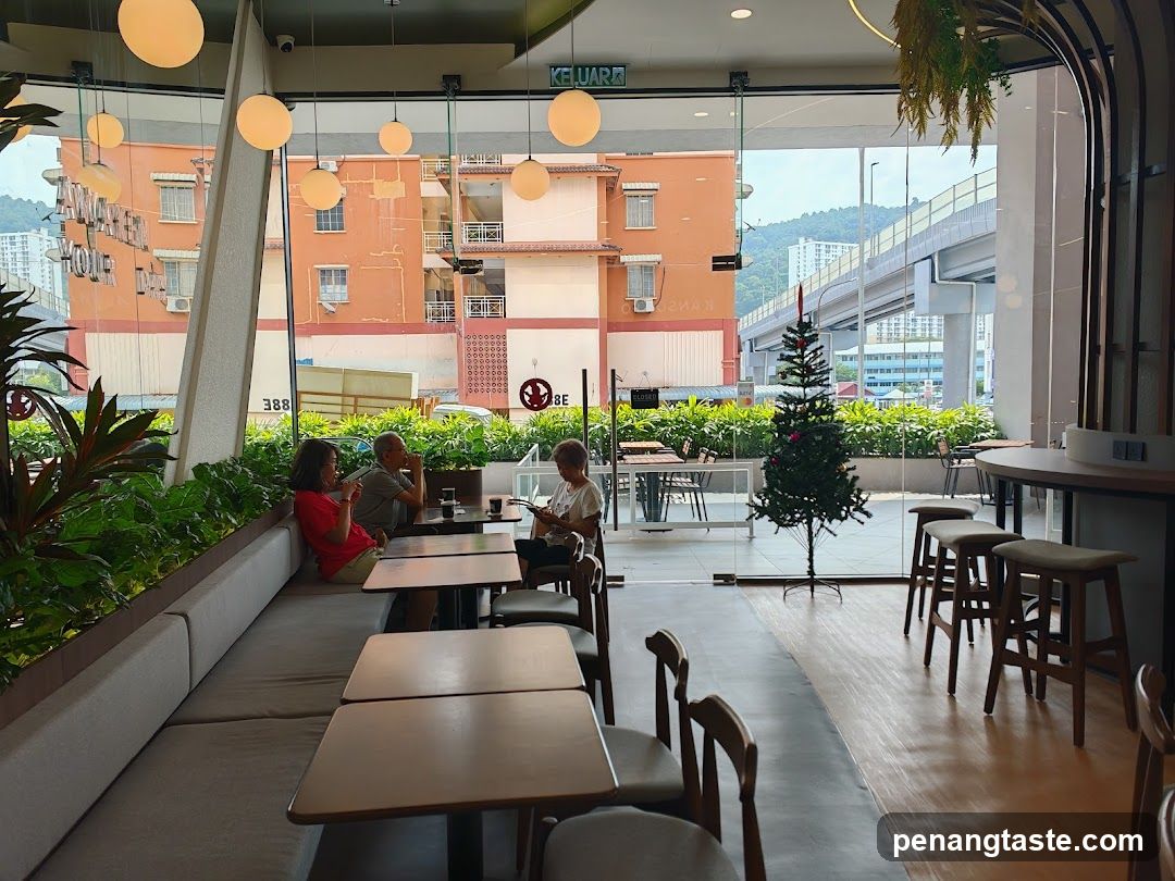 Cafe Interior with Outdoor View