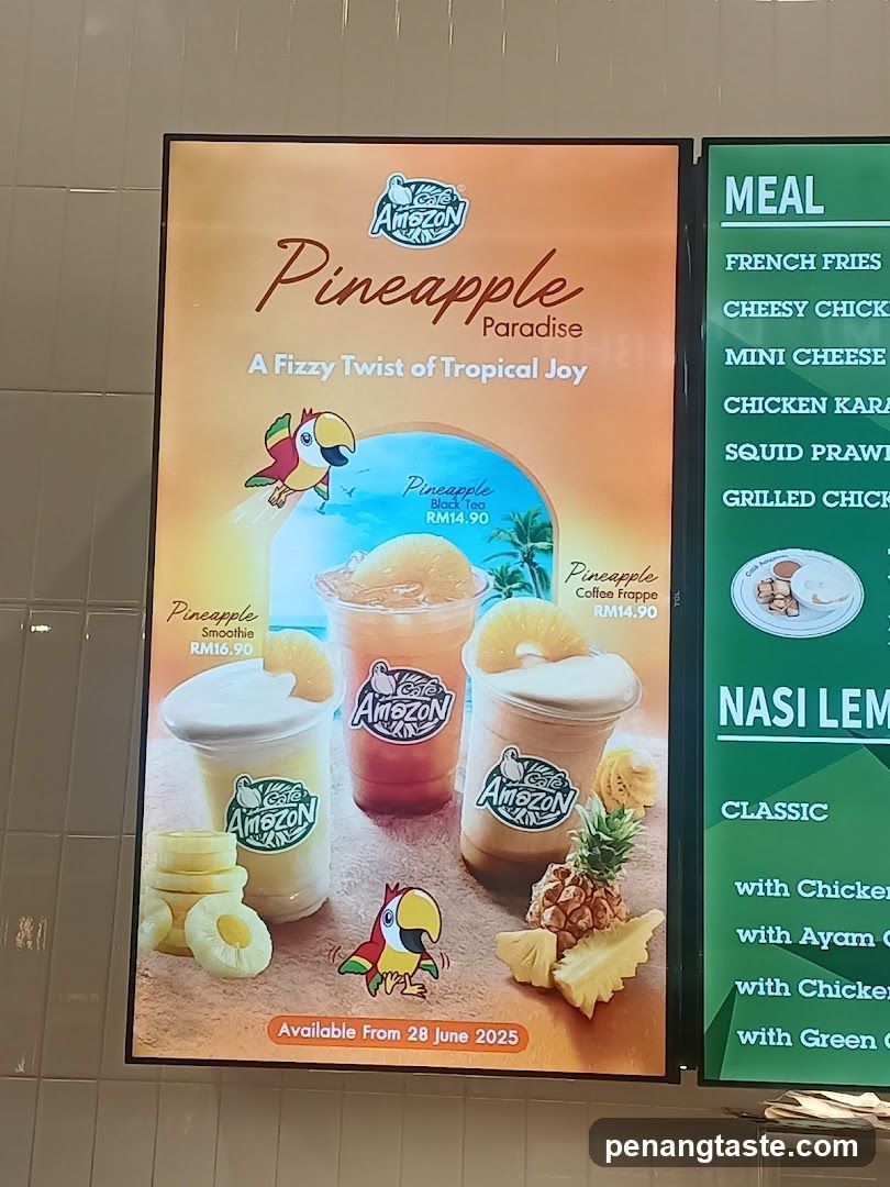 Cafe Amazon Pineapple Paradise Promotion Poster