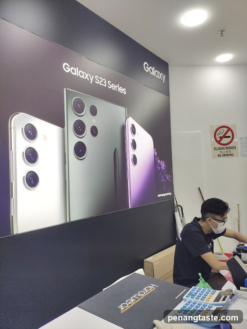 Interior of electronics store