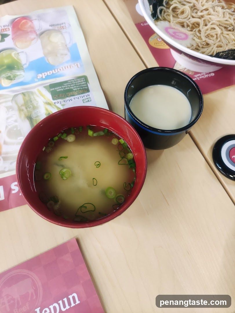Table Setting with Food and Printed Materials