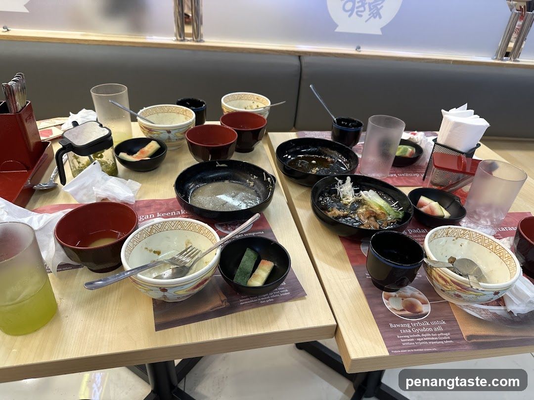 Restaurant Table After Meal