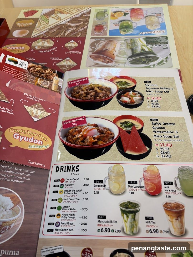 Gyudon Menu