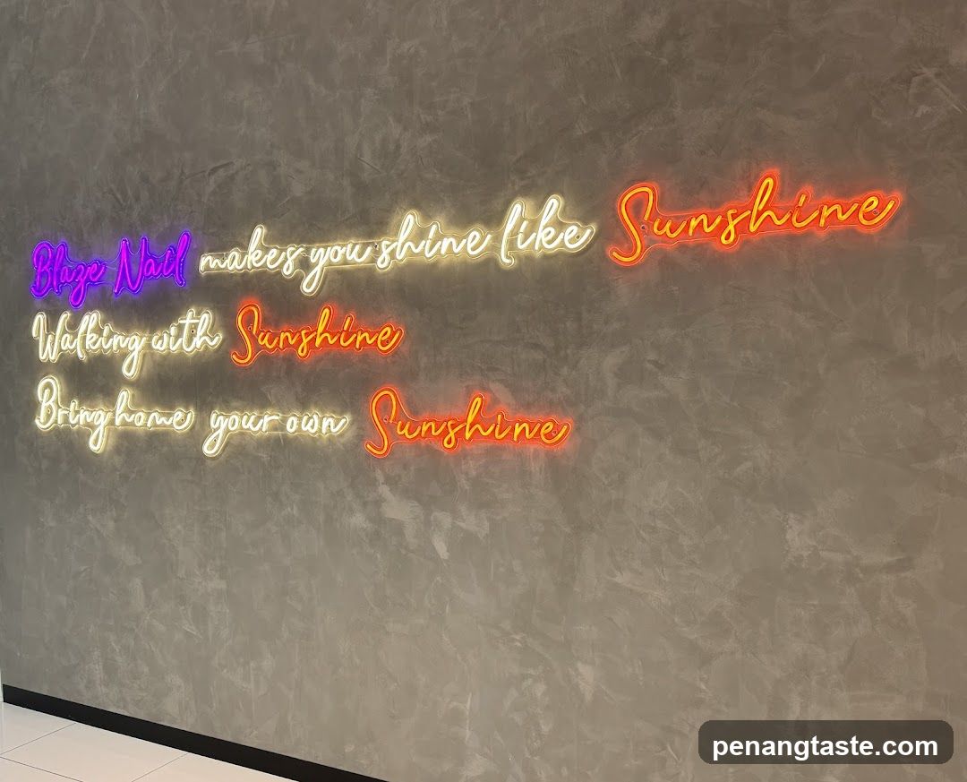Neon Signage on Textured Wall