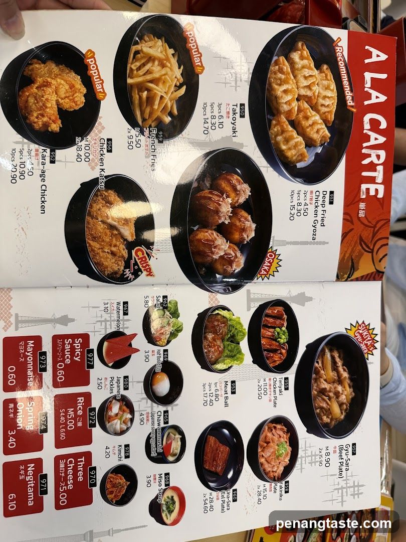 Ala Carte Menu