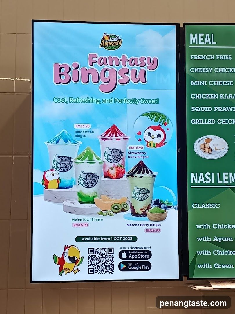 Amazon Fantasy Bingsu Menu