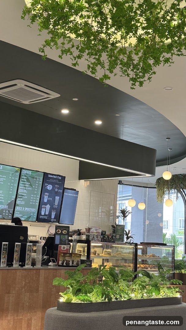 Interior of a modern café