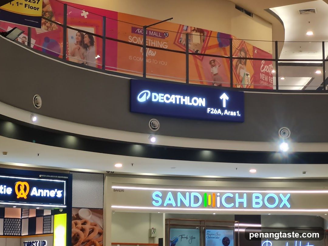 Shopping Mall Interior Signage and Storefronts