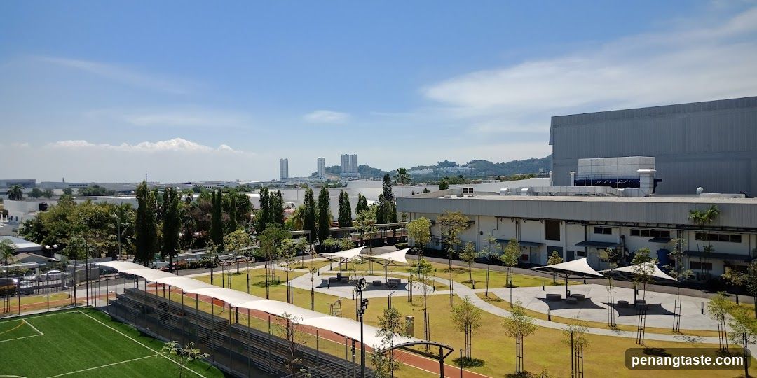 Outdoor Park and Building Complex