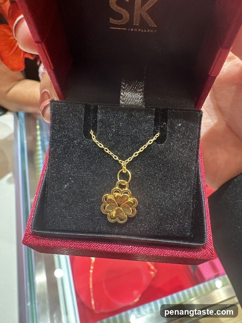 Gold Necklace in Jewelry Box