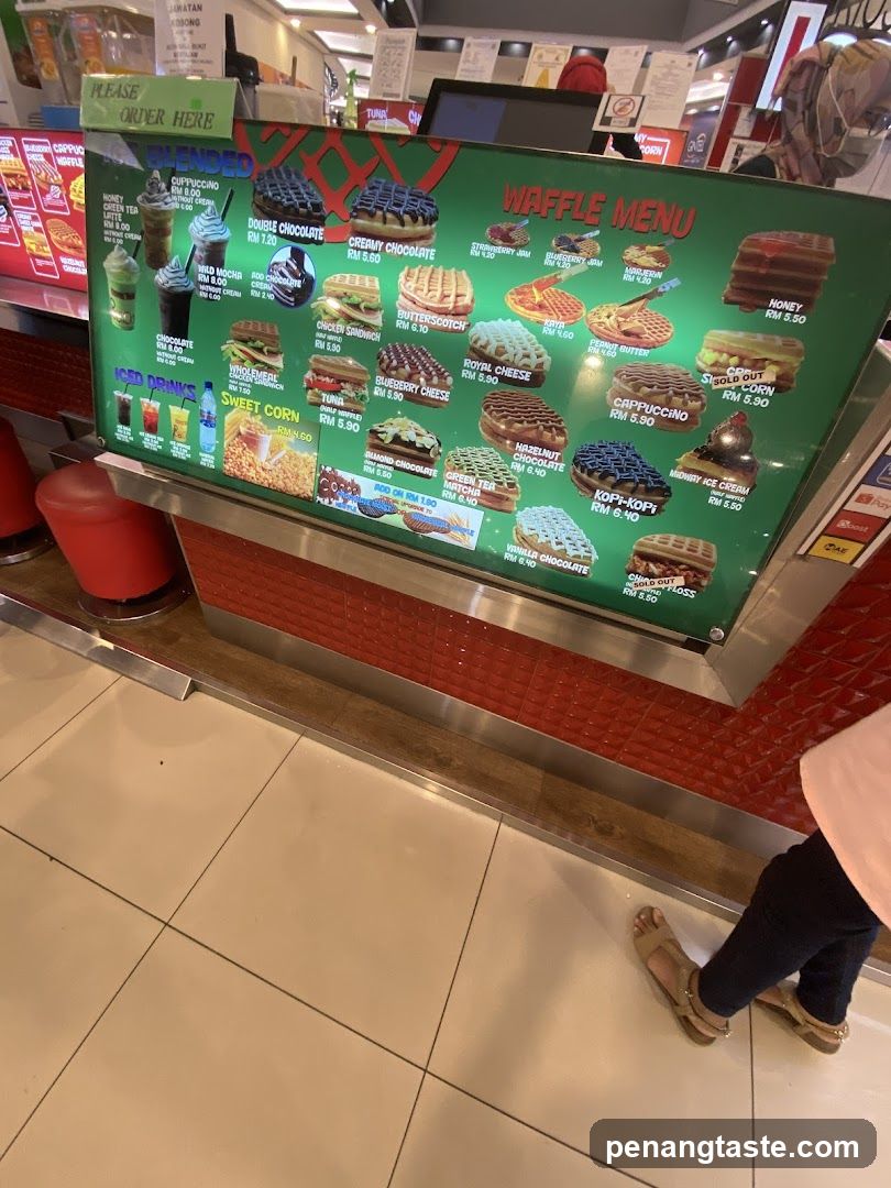 Waffle Menu Display