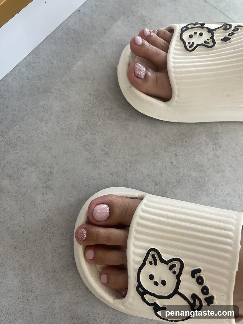 Footwear with Nail Art