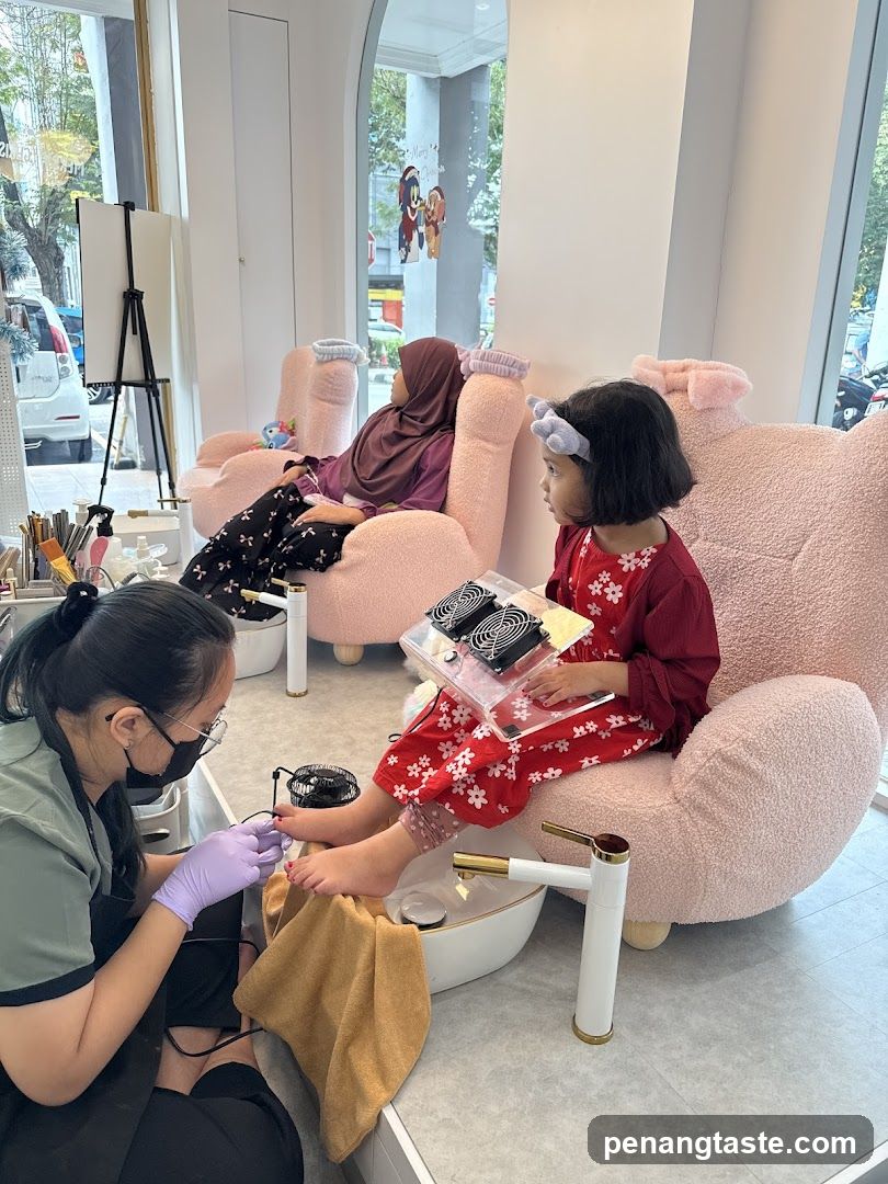 Interior of nail salon