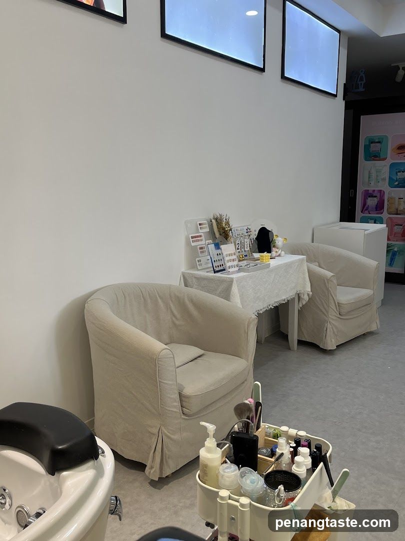 Interior of a beauty or nail salon