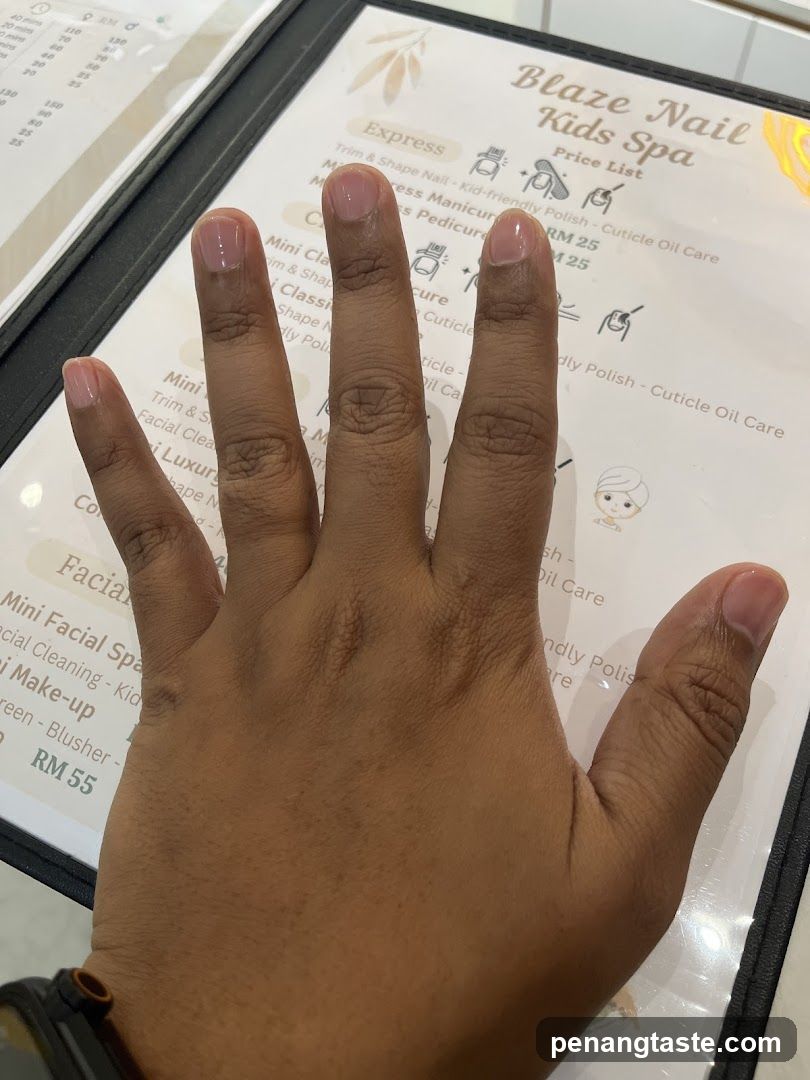 Blaze Nail Kids Spa Price List
