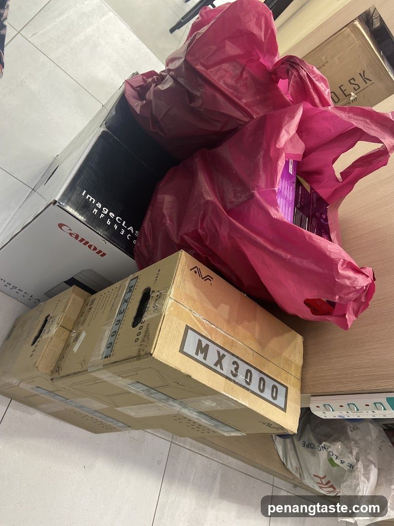 Unpacked Goods in Store Interior