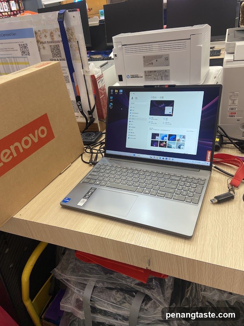 Laptop Displaying Windows Interface