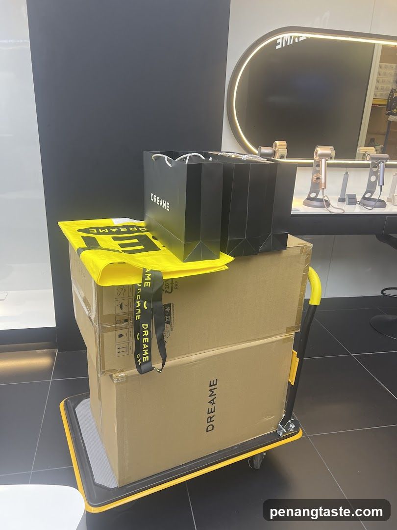 Store Interior with Product Boxes