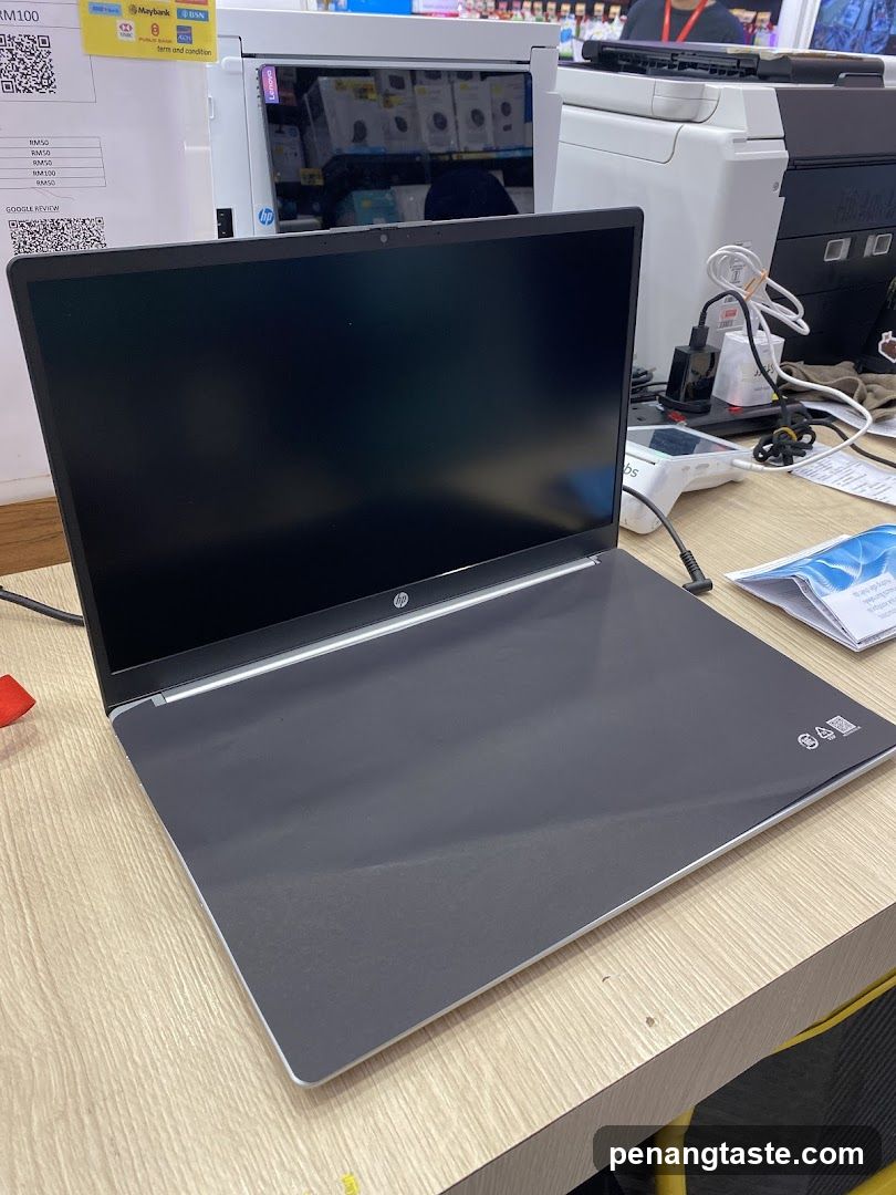 Laptop on Display Table