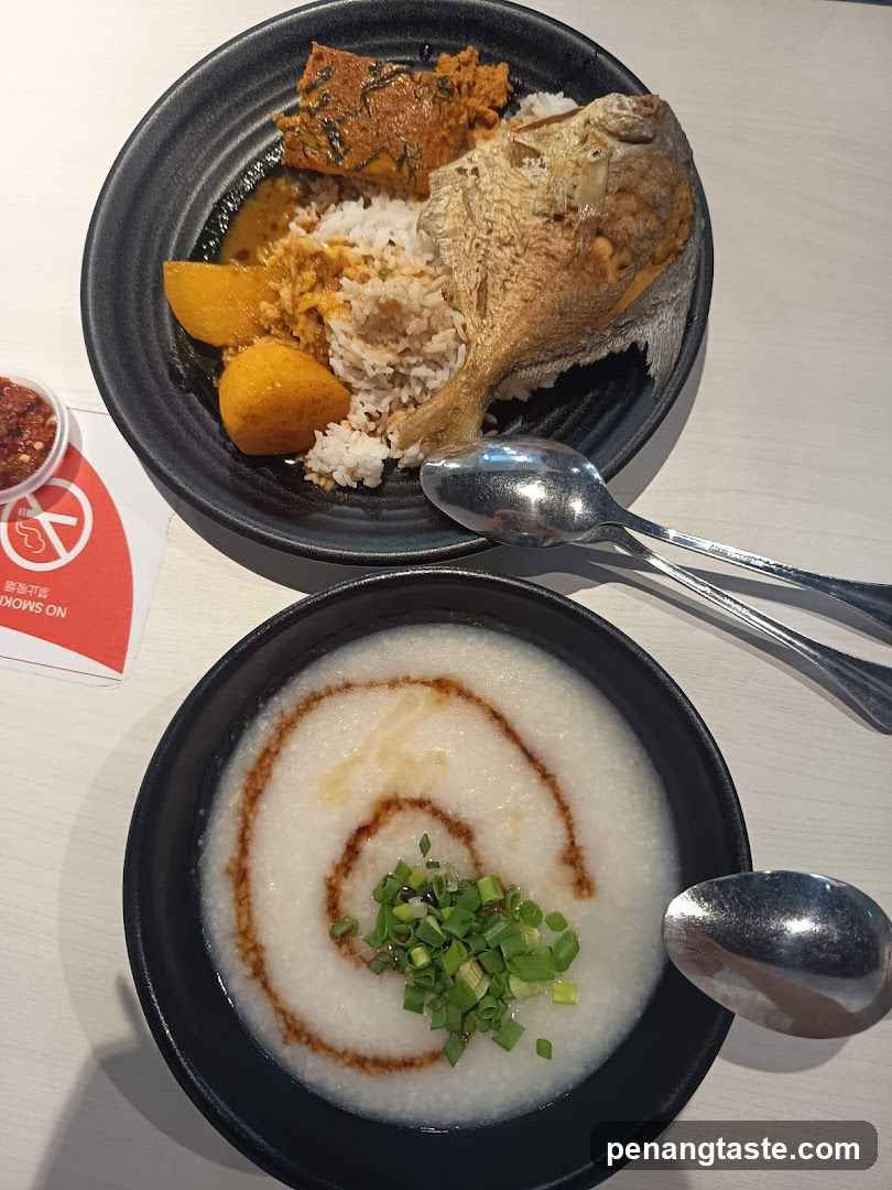 Food served on table