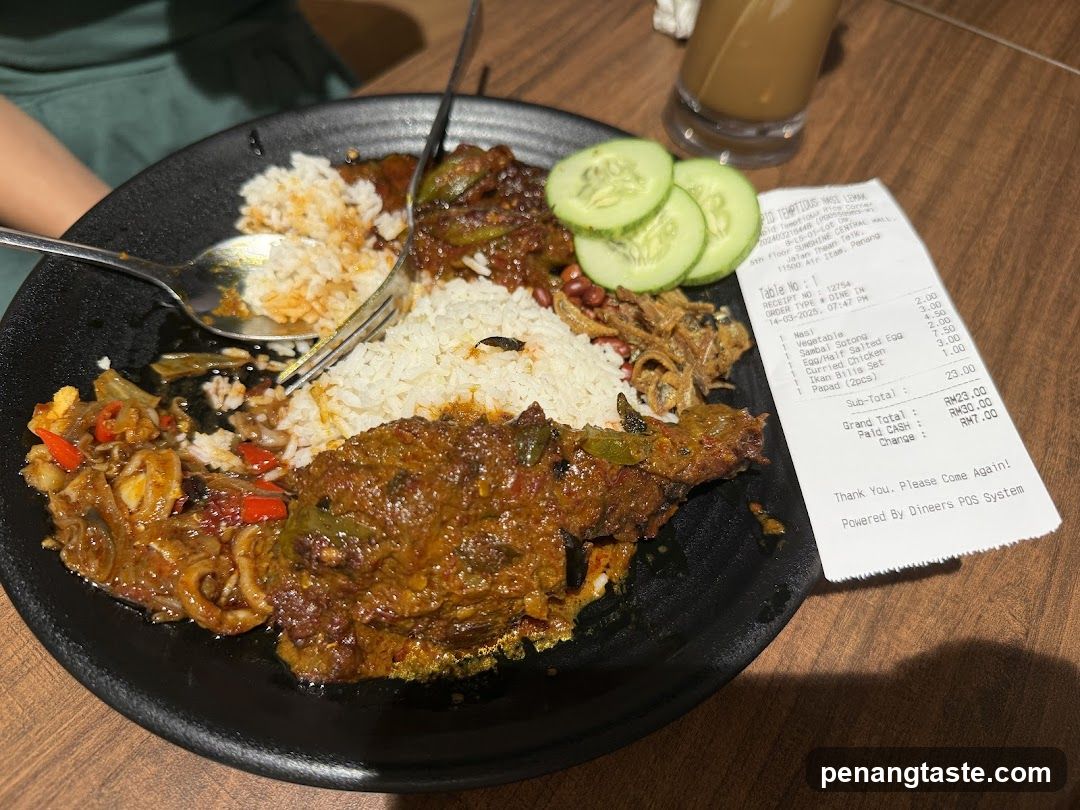 Dinner Plate with Receipt