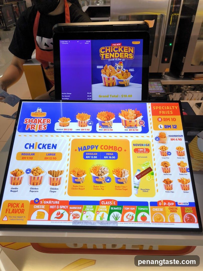 Fast Food Menu Display