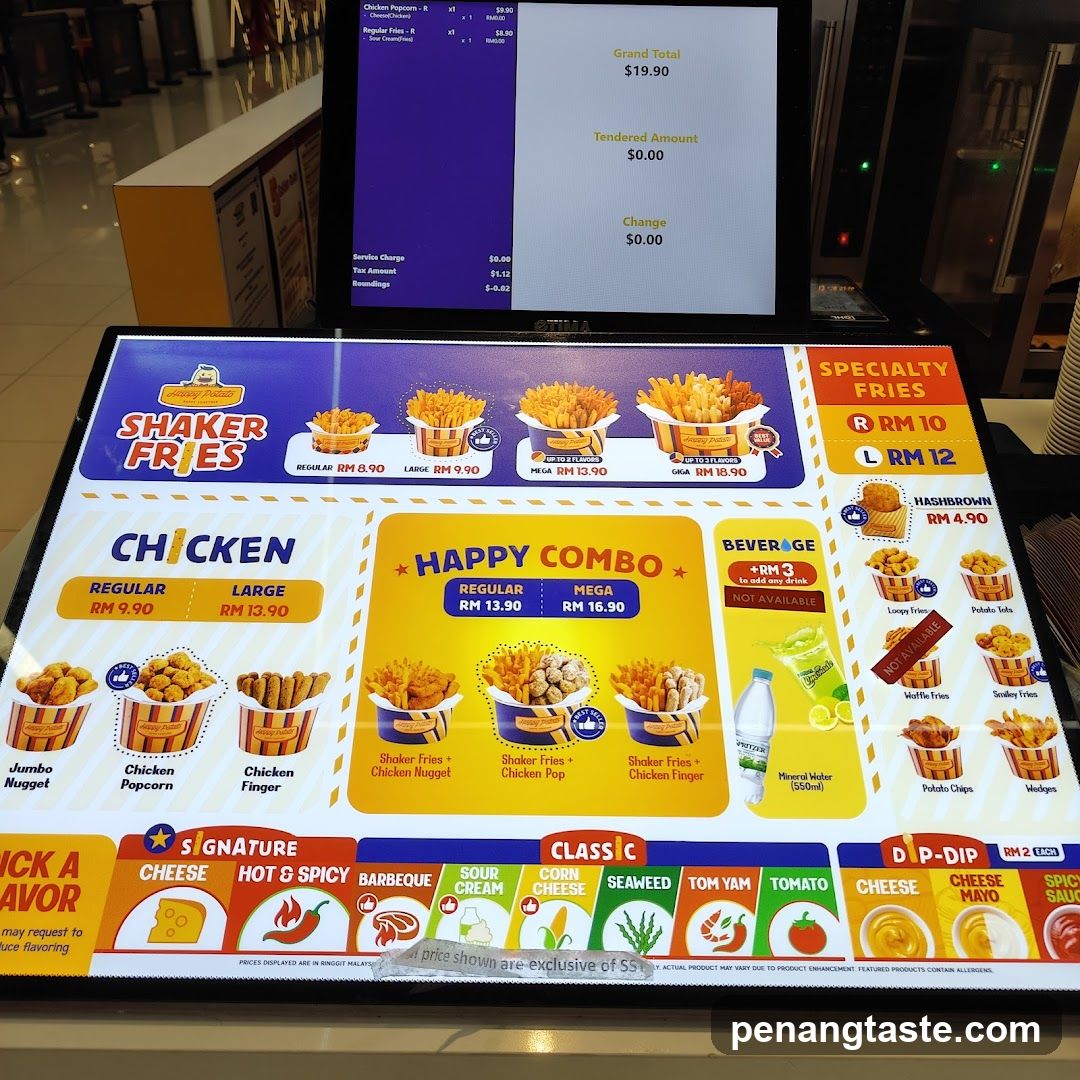 Happy Combo Menu Display