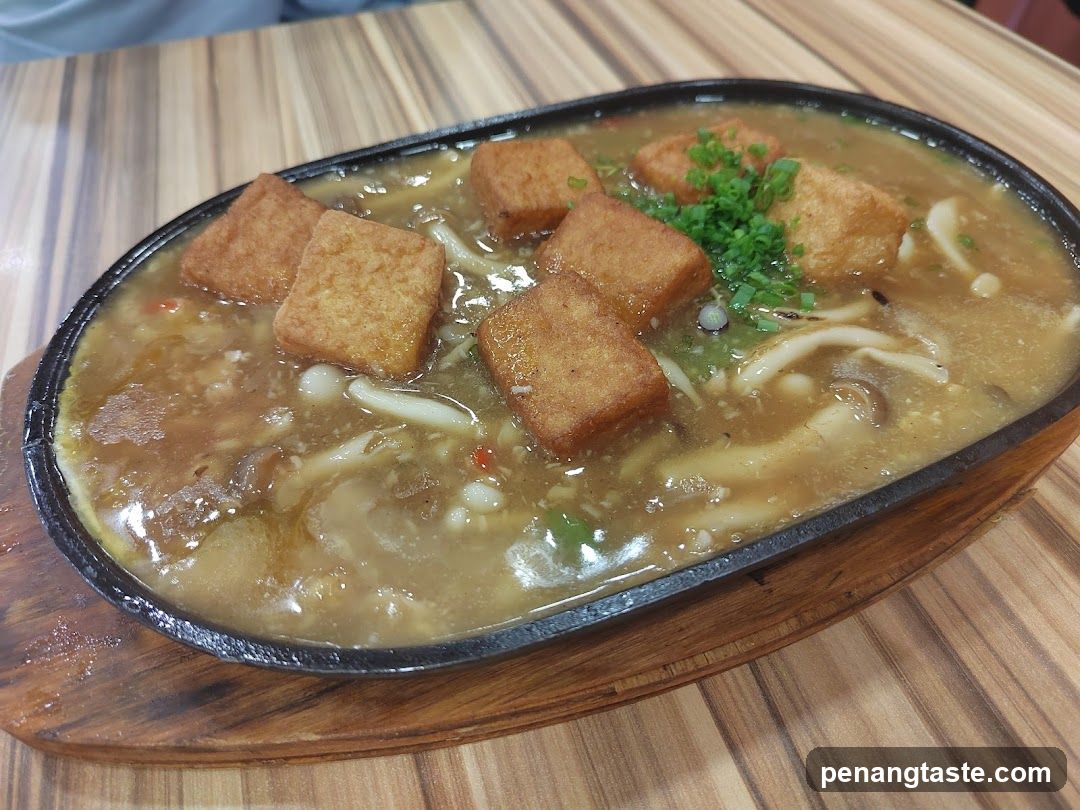 Food dish on wooden table
