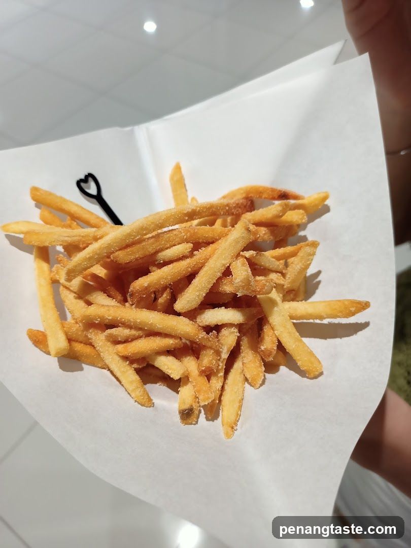 Fries on paper