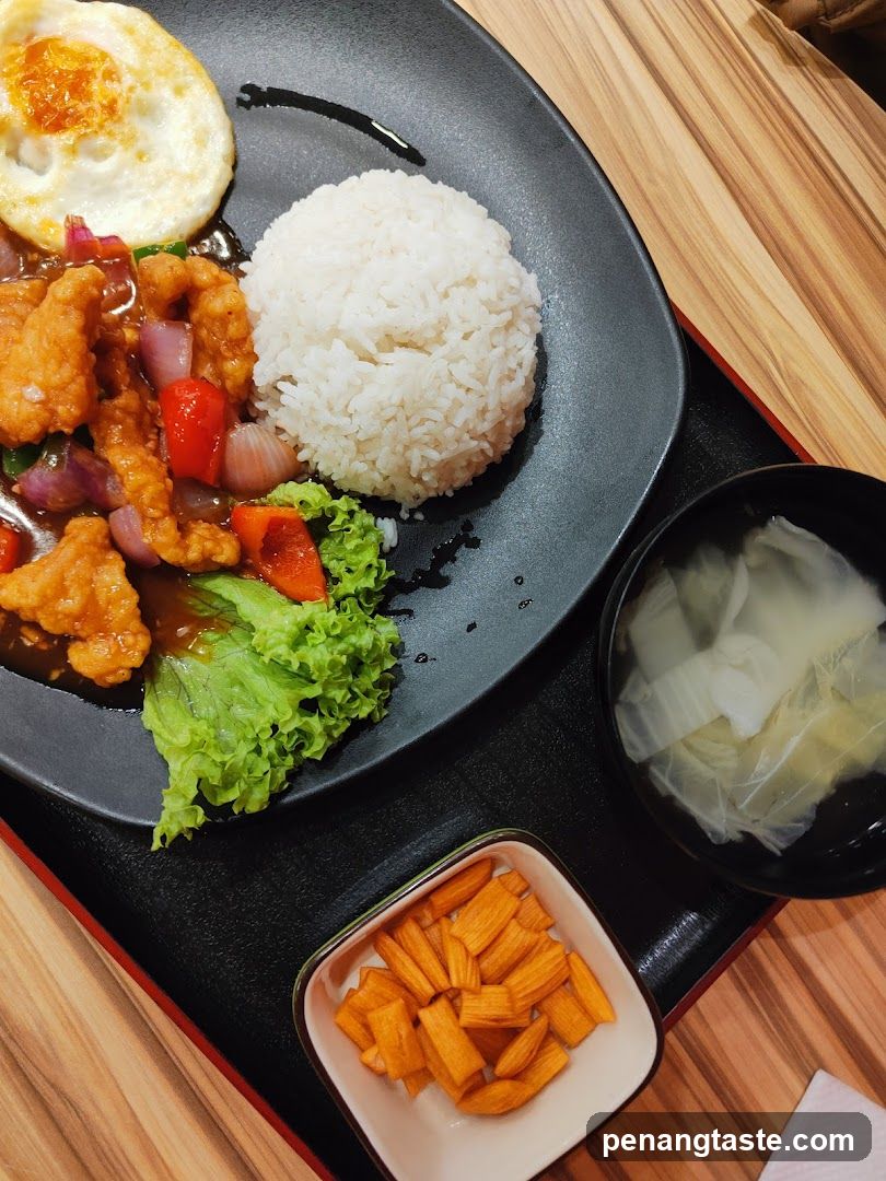 Food Plate on Wooden Table