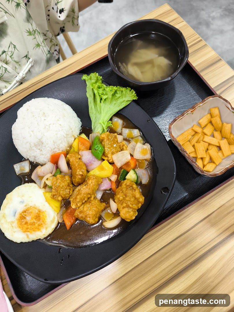 Meal served on tray