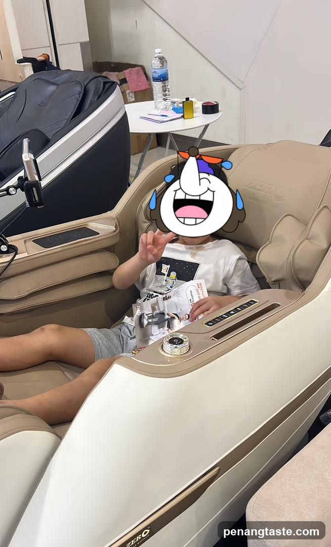 Interior of a massage chair showroom or store