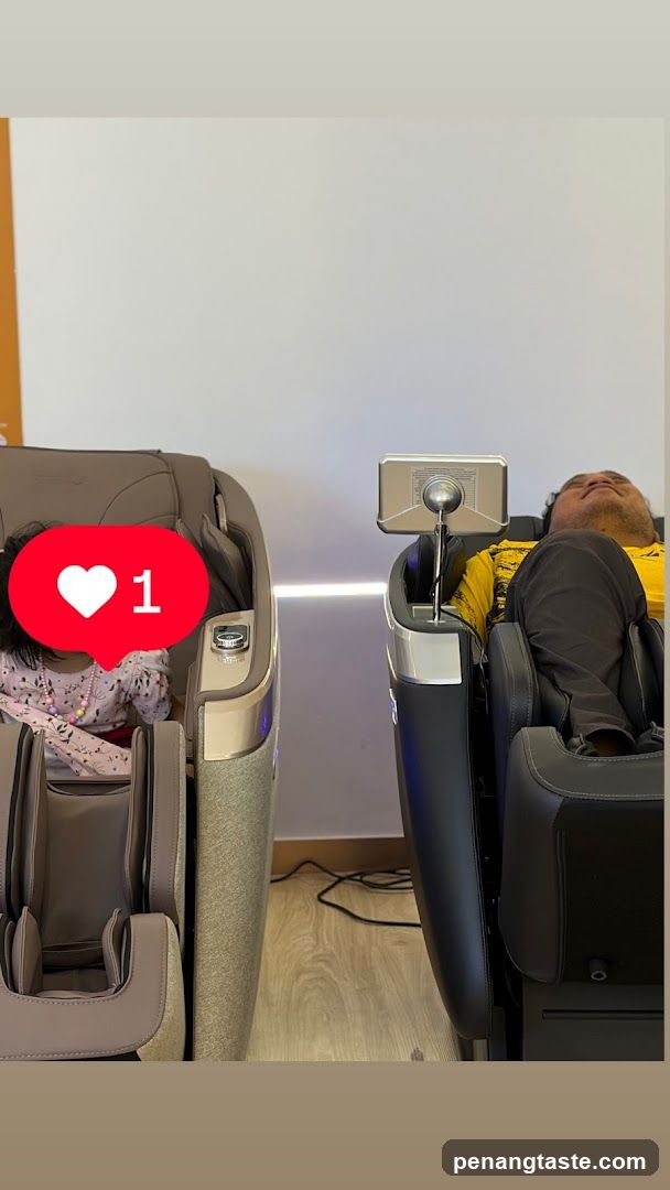 Interior of a massage chair facility