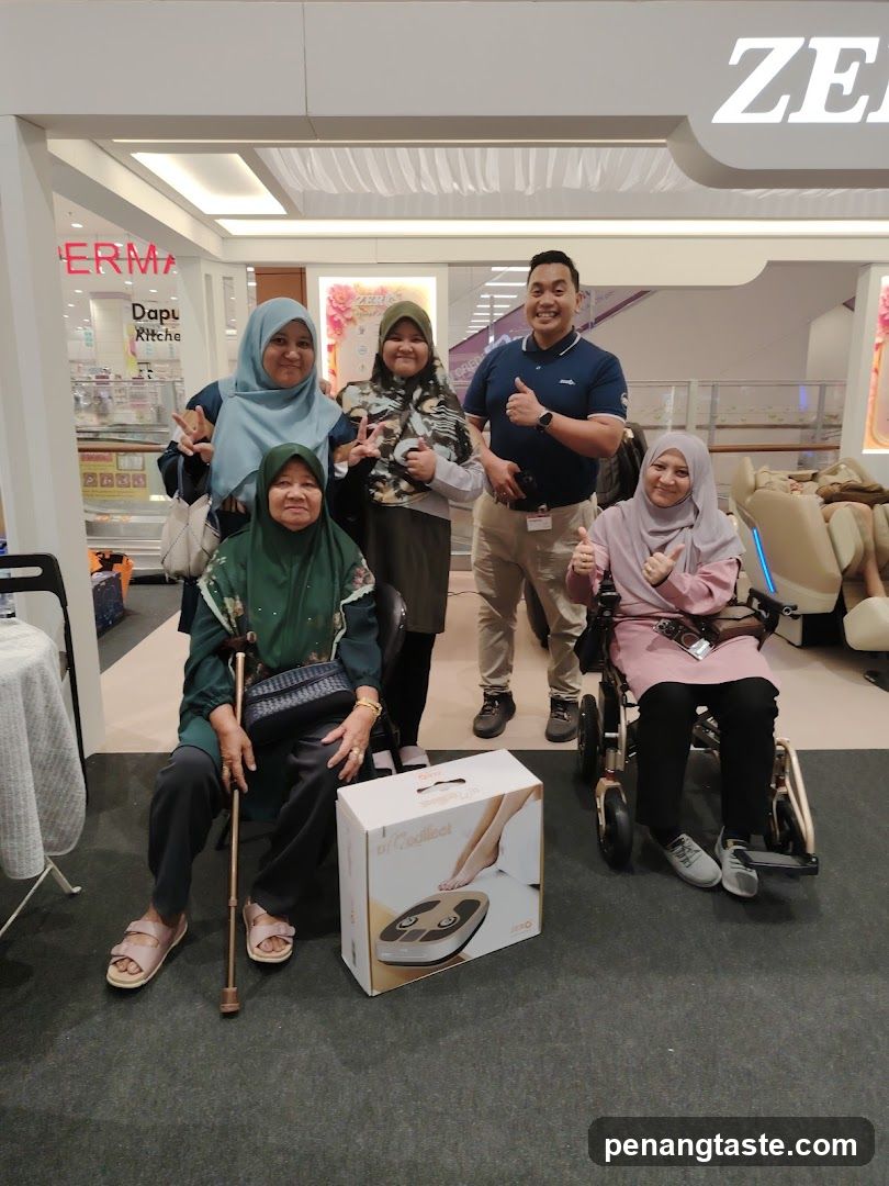 Group photo inside shopping mall