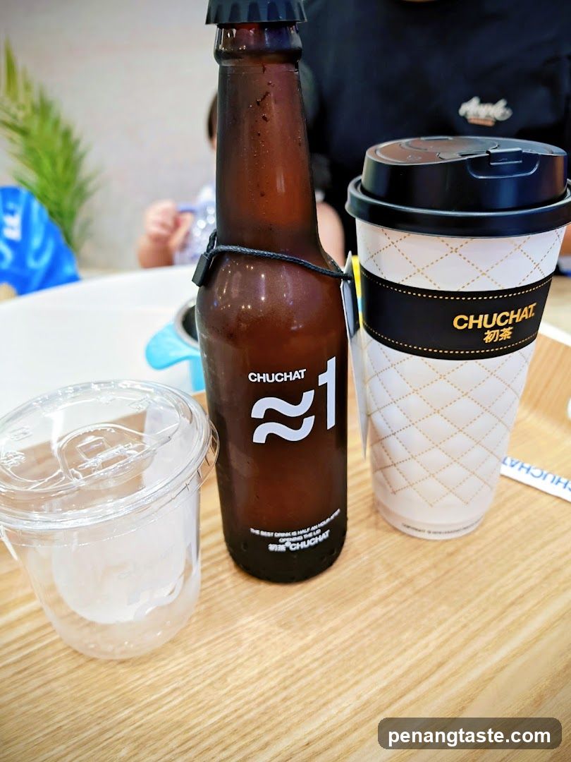 Tabletop with CHUCHAT beverages