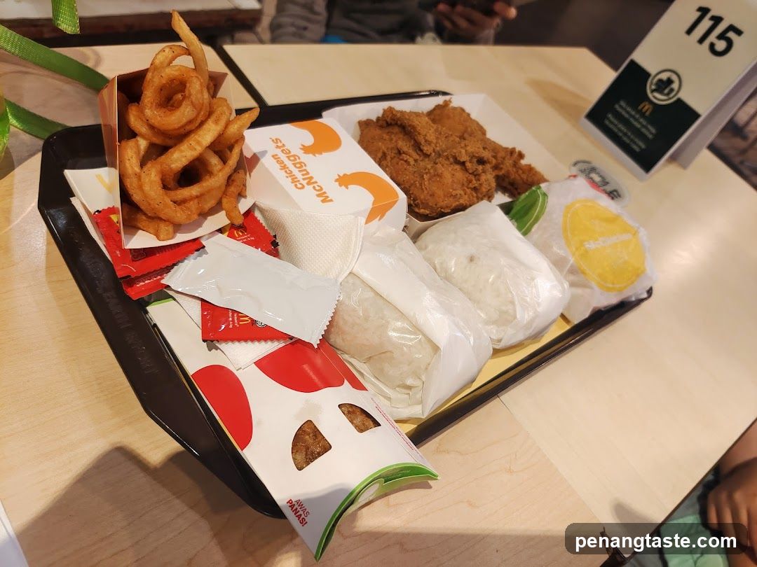 Fast Food Meal on Tray