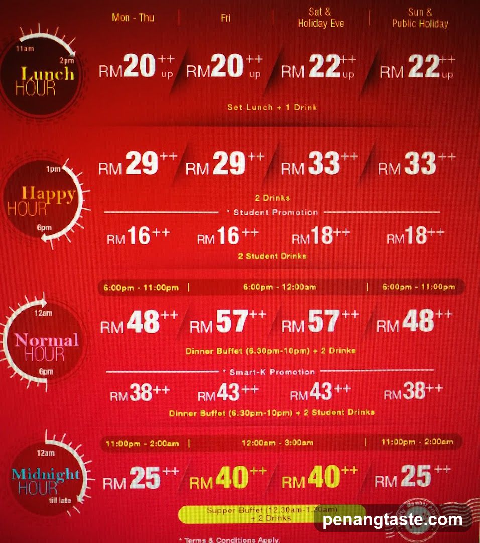 Restaurant Price List