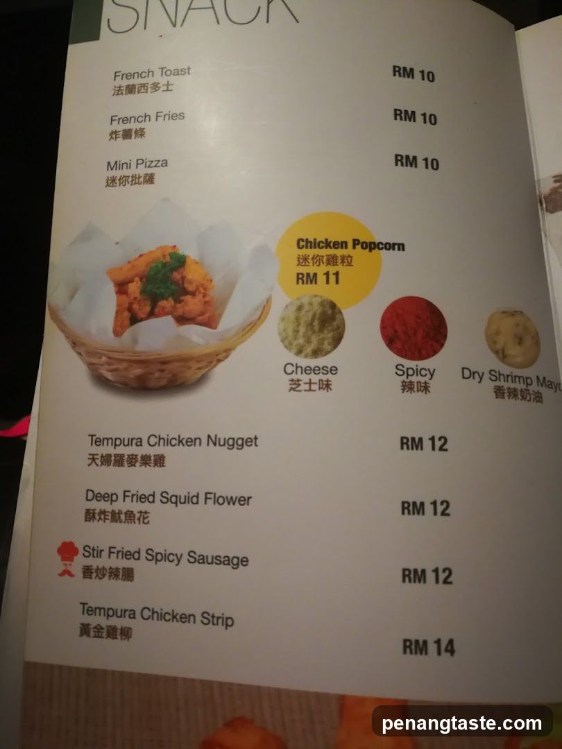Snack Menu